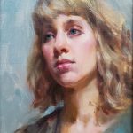 Mary Qian Camille female woman girl figure figurative portrait oil painting