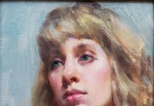 Mary Qian Camille female woman girl figure figurative portrait oil painting