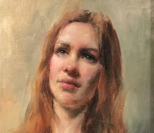 Mary Qian Kathy portrait woman impressionistic oil painting