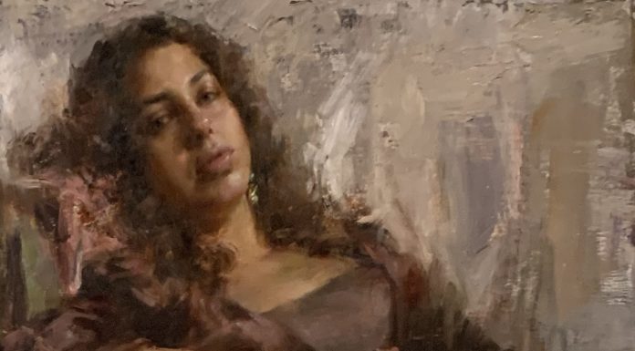 Mary Qian Kathy female portrait figure figurative impressionistic oil painting