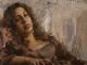 Mary Qian Kathy female portrait figure figurative impressionistic oil painting