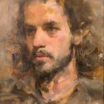 Michael Qian Michael male portrait impressionistic oil painting