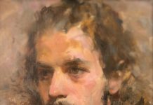 Michael Qian Michael male portrait impressionistic oil painting