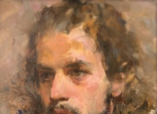 Michael Qian Michael male portrait impressionistic oil painting