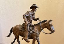 Bill Nebeker Makin' Tracks Making Tracks cowboy horse ranch farm western bronze sculpture