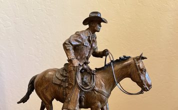 Bill Nebeker Makin' Tracks Making Tracks cowboy horse ranch farm western bronze sculpture