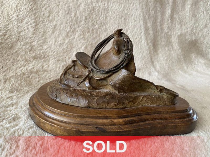 Bill Nebeker Saddle western bronze sculpture cowboy sold