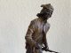 Bill Nebeker The Desert Ghost Native American Indian running rifle western bronze sculpture