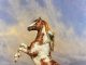 Jie Wei Zhou Getting A Better View paint horse equine western oil painting bucking horse