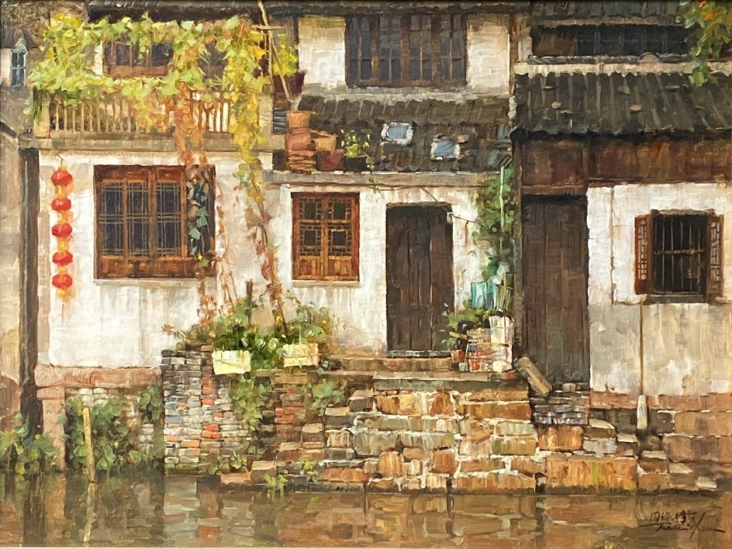 Jie Wei Zhou SuZhou Shanghai China architecture oil painting