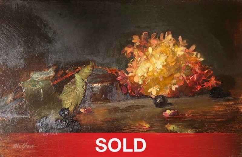 Sherrie McGraw still life stillife fruit flowers oil painting sold