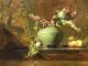 Sherrie McGraw Larkspur & Crabapples traditional European stillife still life oil painting fruit flowers