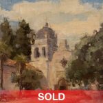 Brent Jensen Santa Barbara Mission architecture architectural oil painting sold