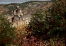 Eric Michaels Mission St. Aloysius religion religious Christ Christian landscape architecture oil painting