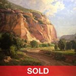 Kathryn Stats Barracks Ranch mountain road landscape oil painting