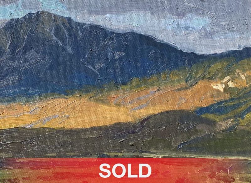 Len Chmiel Mountainside landscape oil painting sold