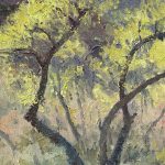 Len Chmiel trees forest landscape oil painting sold