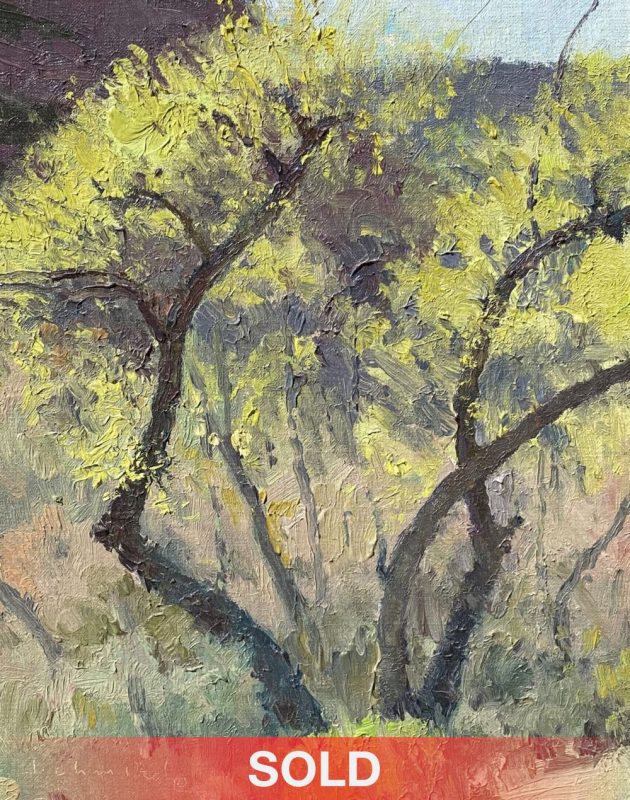 Len Chmiel trees forest landscape oil painting sold