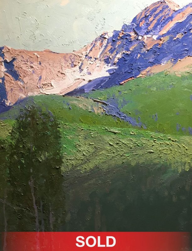 Len Chmiel Wilson Peak mountain canyon trees grass high mountain landscape oil painting