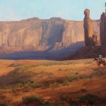 Michael Albrechtsen Standing Tall cowboy horse western oil painting