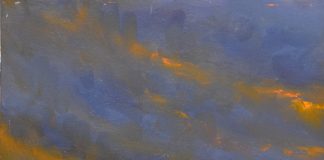 Dan Young A Western Sunrise snow trees Colorado landscape oil painting