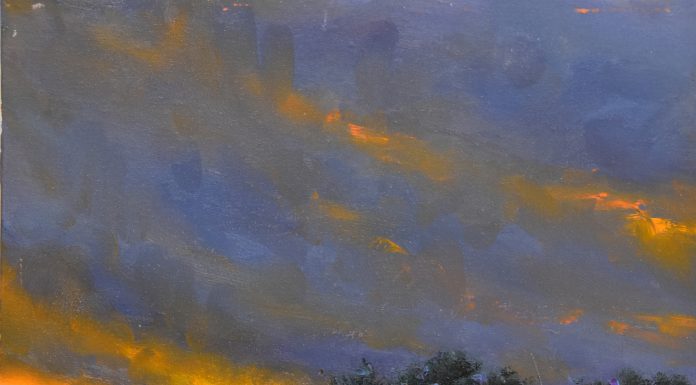 “A Western Sunrise” Dan Young Dan Young A Western Sunrise snow trees Colorado landscape oil painting