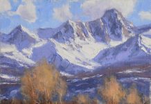 Dan Young Late November snow mountain Colorado landscape oil painting