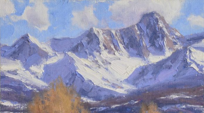 Dan Young Late November snow mountain Colorado landscape oil painting