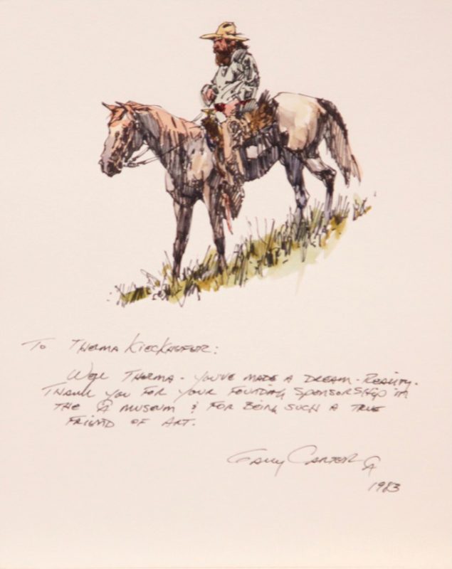 Gary Carter cowboy horse western drawing