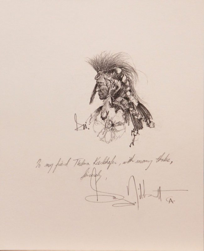 Gary Niblett Native American Indian portrait pencil drawing