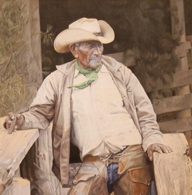 Gordon Snidow Sure Enough A Good Hand gouache watercolor western painting cowboy vaquero