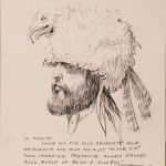 Harvey Johnson trapper mountain man pencil western drawing