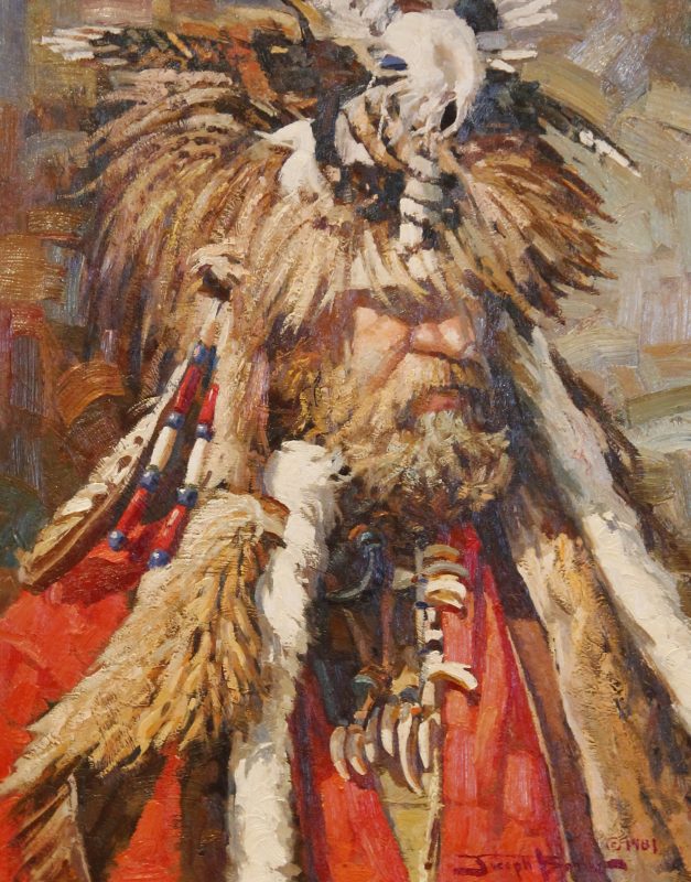 Joseph Bohler Gros Ventre Mountain Man trapper western oil painting