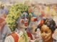 Joseph Bohler The Town Clown watercolor painting