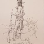 Ken Riley Native American Indian rifle gun western drawing