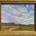 Lorenzo Chavez The Journey sky clouds mountains dirt road path trail western oil landscape painting framed