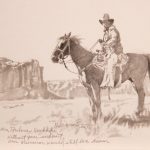 Melvin Warren cowboy horse western pencil drawing