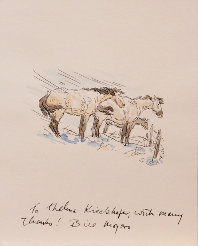 William Bill Moyers horses western watercolor painting
