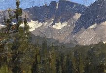 Jeremy Lipking Sierra Coast California high mountain trees lake stream river landscape oil painting