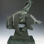 Ed Mell Jack Knife cowboy bucking horse western bronze sculpture