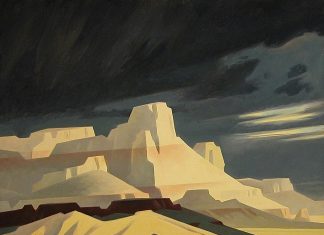 Ed Mell Sunwashed Mesas southwestern landcape oil painting