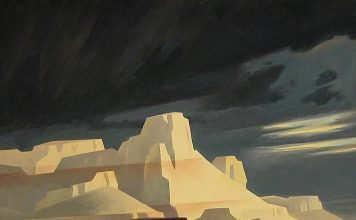 Ed Mell Sunwashed Mesas southwestern landcape oil painting