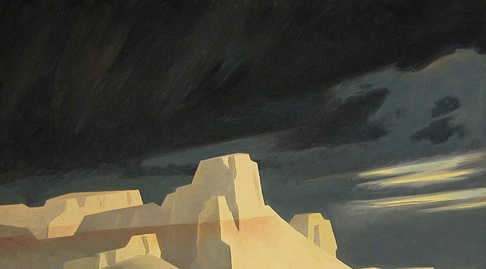 Ed Mell Sunwashed Mesas southwestern landcape oil painting