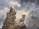 Ted Blaylock High Country Bachelors big horse sheep ram rugged mountain landscape wildlife oil painting