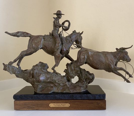 Curt Mattson The Reata Master cowboy roping horse equine western bronze sculpture