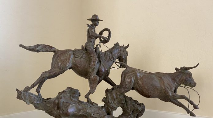 Curt Mattson The Reata Master cowboy roping horse equine western bronze sculpture