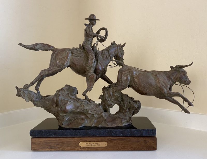 Curt Mattson The Reata Master cowboy roping horse equine western bronze sculpture