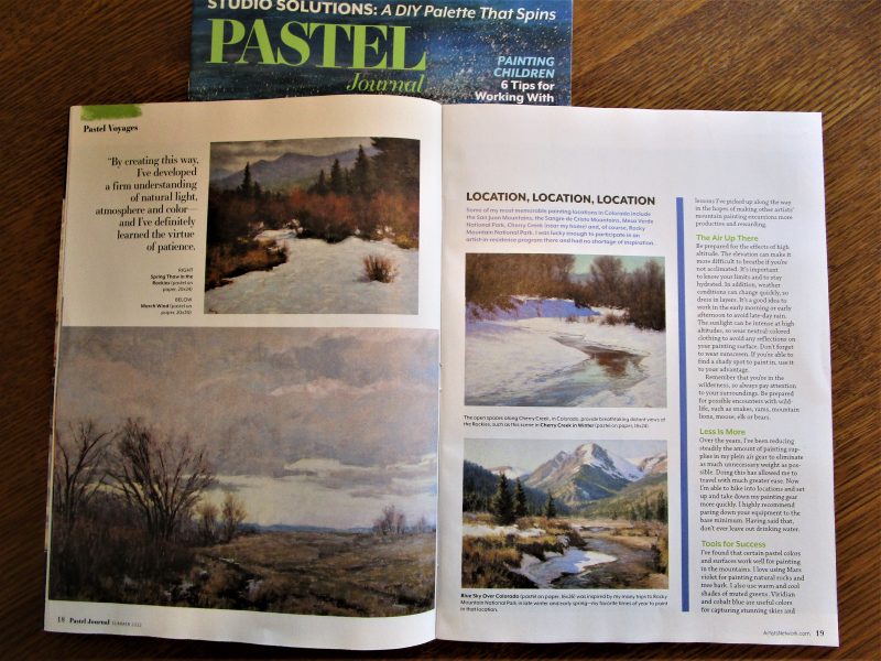 Lorenzo Chavez March Wind pastel landscape Front Range Colorado western painting Pastel Journal article