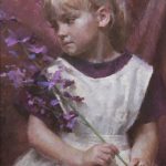 Morgan Weistling Emmie's Wish girl portrait figure figural western oil painting