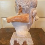 Alvin Marshall Navajo Sunset Native American sculpture Indian stone carving western back